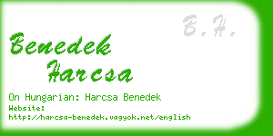benedek harcsa business card